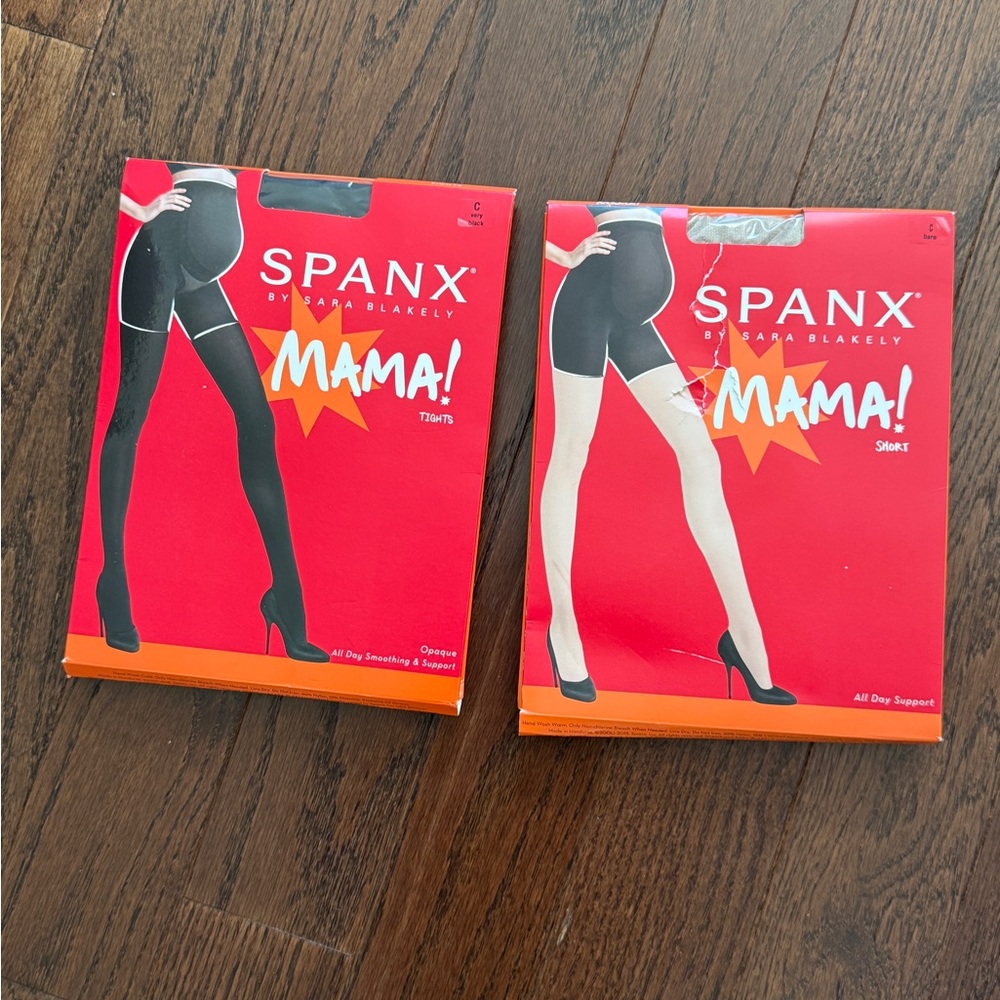 SPANX Mama Maternity Tights in Black and White